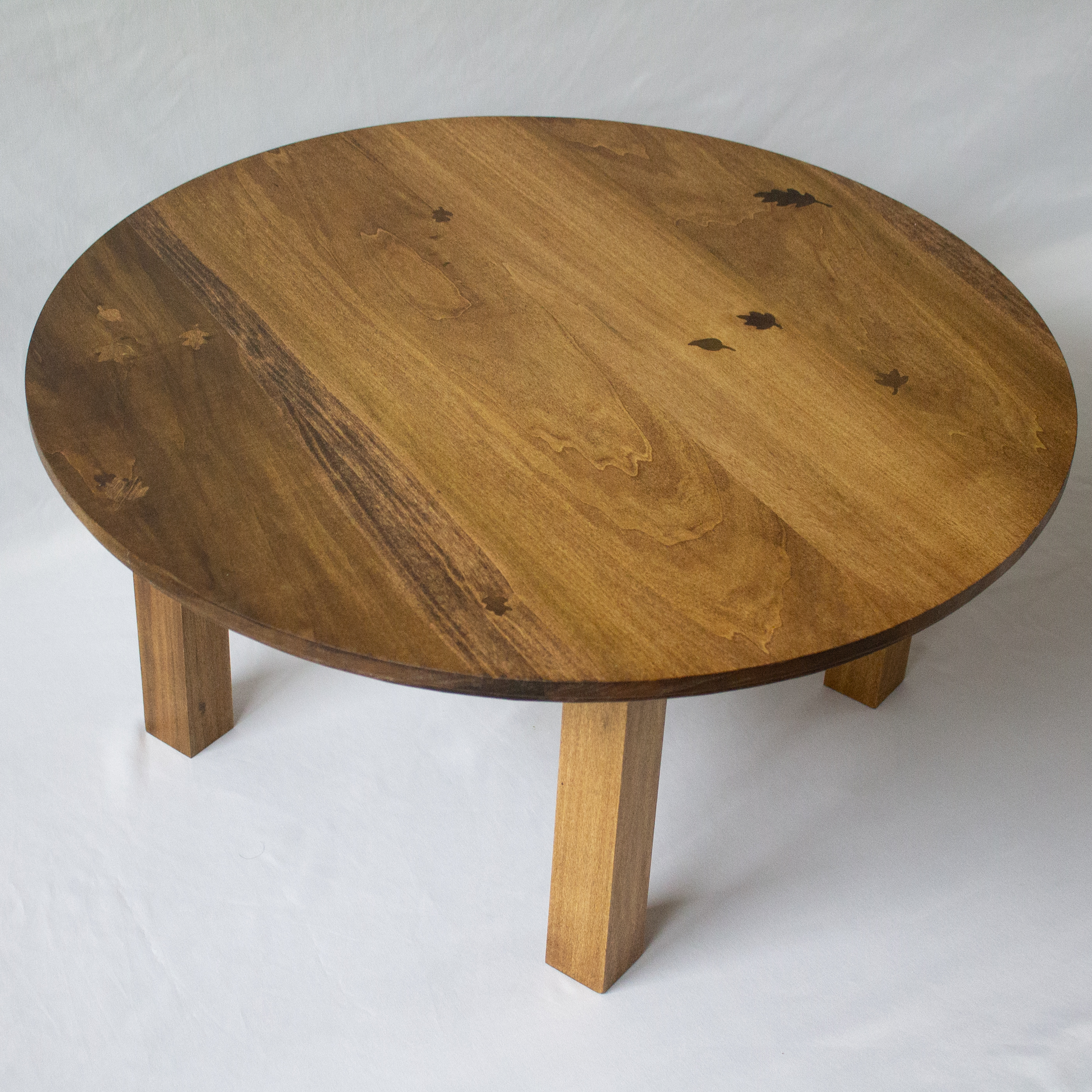 Low Round Poplar Coffee Table